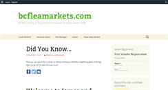 Desktop Screenshot of bcfleamarkets.com